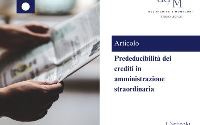Prededucibilità dei crediti in amministrazione straordinaria