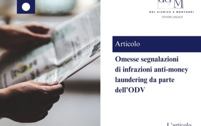 Omesse segnalazioni di infrazioni anti-money laundering da parte dell’ODV
