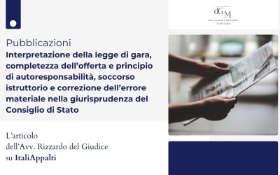 Interpretazione della lex specialis e principio di autoresponsabilità del concorrente